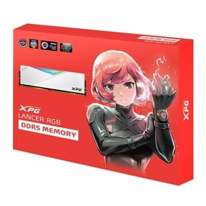 XPG 16GB-2 Lancer RGB DDR5 6400MT-s CL 32-39-39 1.4V Soğutuculu Beyaz PC Ram