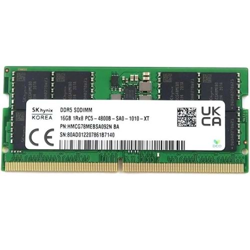 HyNIX 16GB DDR5 4800MHz HYNIX 1.1V Sodimm HMCG78MEBSA092N-BA Notebook Ram
