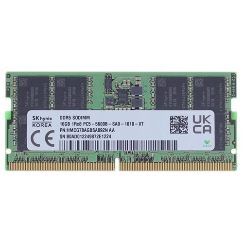 HyNIX 16GB DDR5 5600MHz HYNIX 1.1V Sodimm Kutusuz HMCG78AGBSA092N-AA Notebook Ram