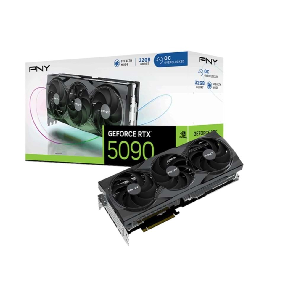 Pny GeForce RTX5090 32GB Overclocked GDDR7 512Bit (VCG509032TFXPB1-O) Ekran Kartı