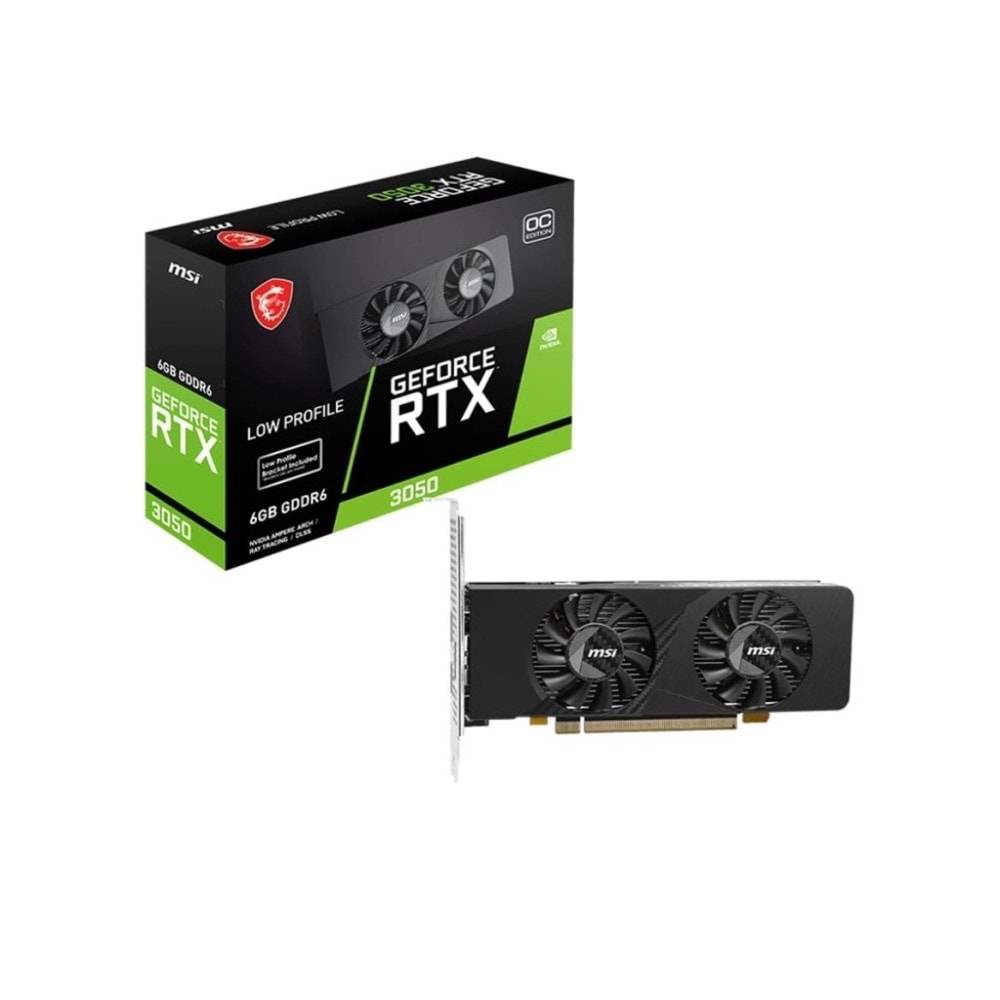 Msi GeForce RTX3050 LP E 6G OC GDDR6 96Bit DX12 Gaming (Oyuncu) Ekran Kartı