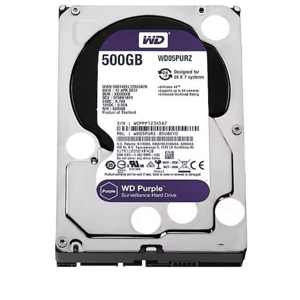 Wd 500Gb Purple WD500PURZ 3.5