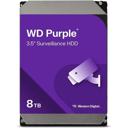 Wd 8Tb Purple WD85PURZ 5400RPM 256MB 7x24 Güvenlik Harddisk