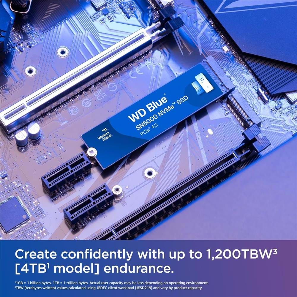 Wd 1TB Blue SN5000 WDS100T4B0E NVMe SSD M.2 2280 1 TB 5.000-4.000 MB-sn Ssd Disk