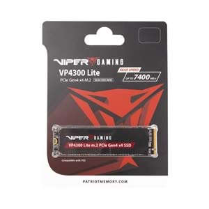 Patriot 1TB Viper VP4300 Lite 1TB 7400-6400MB-s Gen4 x4 NVMe M.2 SSD Disk (VP4300L1TBM28H)