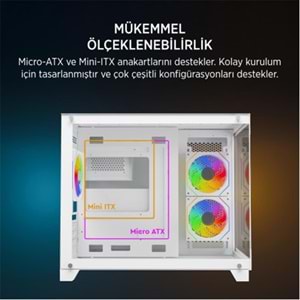 James Donkey Stark S700 650W Beyaz Gaming Kasa