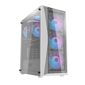 darkFlash DK352 PLUS 650W Bronze 80+ Power Supply 4-12cm ARGB Fan Beyaz Kasa