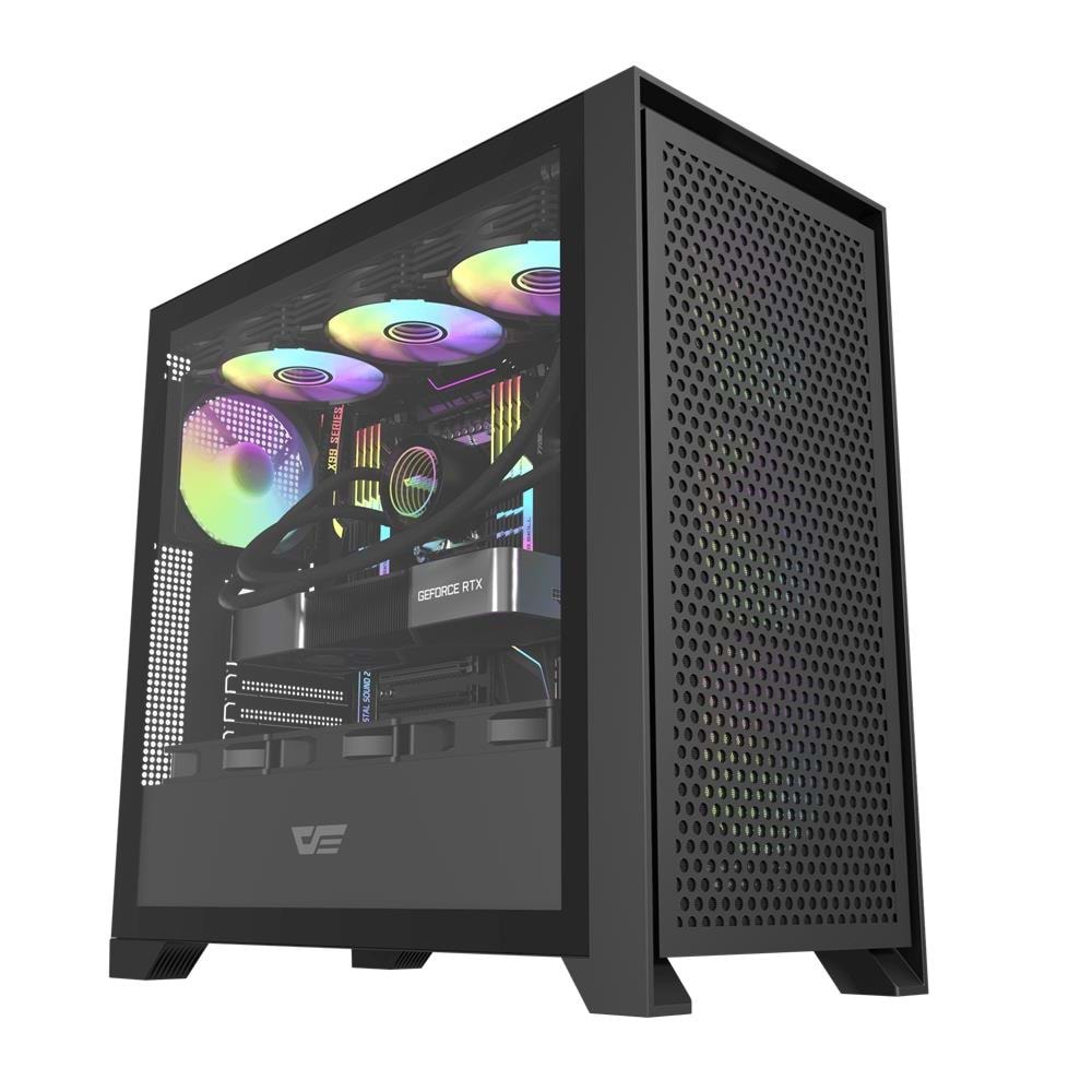 darkFlash DRX90 MESH 650W 80+ Power Supply 4-12cm ARGB Fan Siyah Kasa