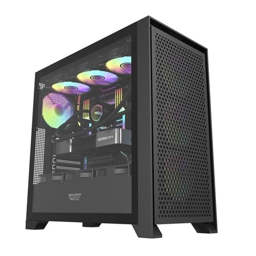 darkFlash DRX90 MESH 650W 80+ Power Supply 4-12cm ARGB Fan Siyah Kasa