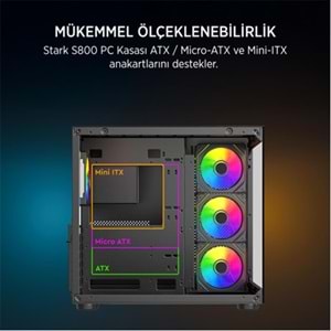 James Donkey Stark S800 4X ARGB 650W Gaming Kasa