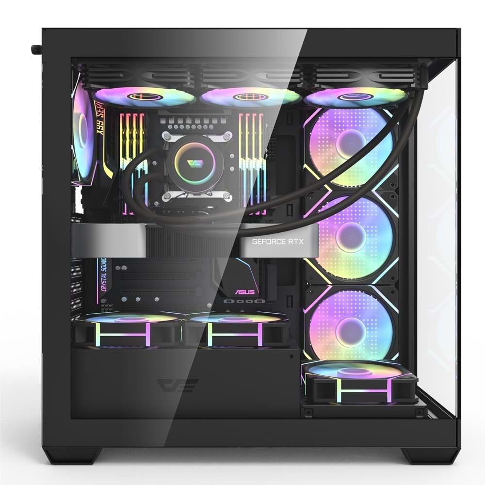 darkFlash DS900-B 650W 80+ Power Supply 4-12cm ARGB Fan Siyah Kasa