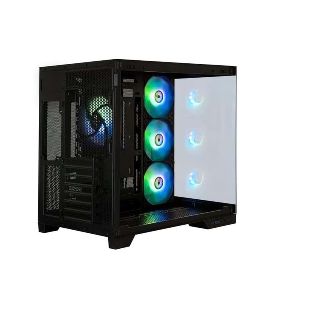 BitFenix MH100 1000W 80+ Gold Gen5 ATX 3.0 Tempered ARGB USB 3.1 ATX Siyah Mid Tower Oyuncu Kasası