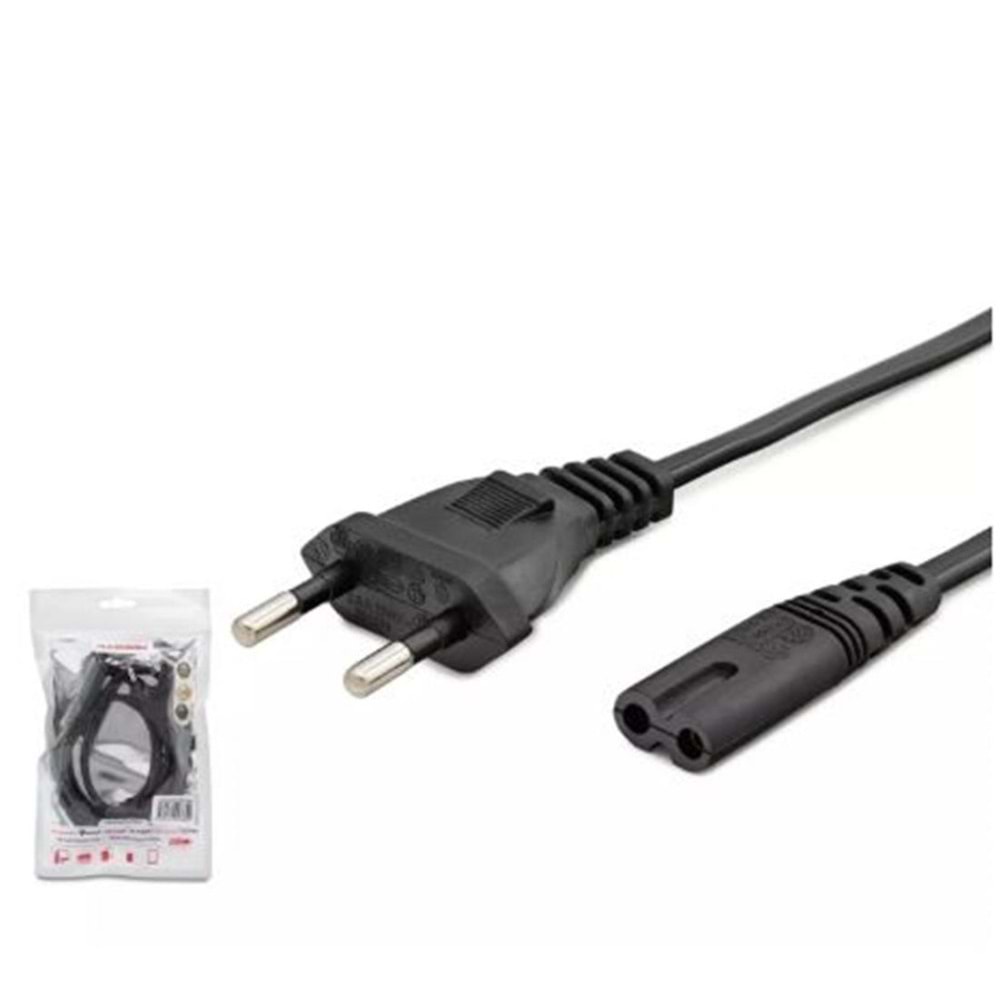 HADRON HDX5566 TEYP POWER KABLO 42PIN 1MM UZUN SOKET AMBALAJLI 1.5M SİYAH