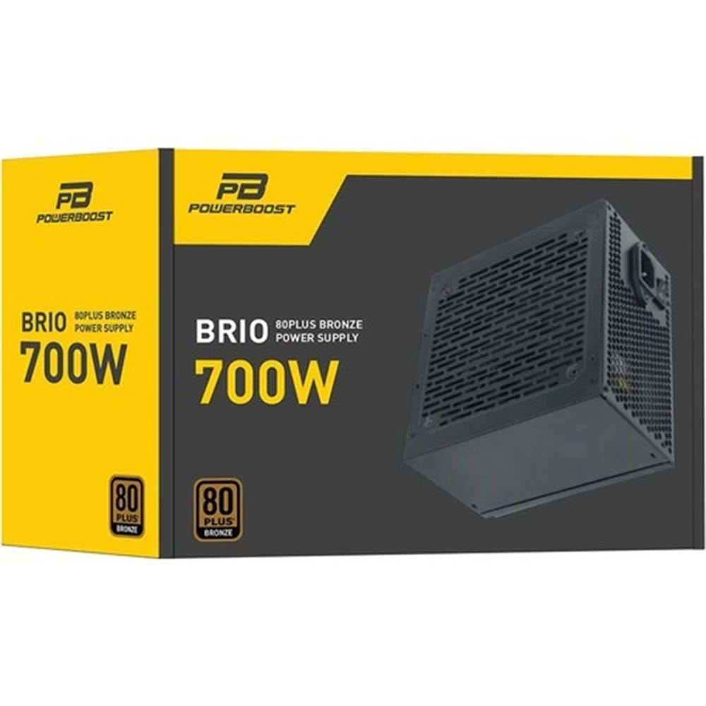 PowerBoost 700w 80+ Bronze BRİO 12cm Fanlı ATX PSU (Retail Box)