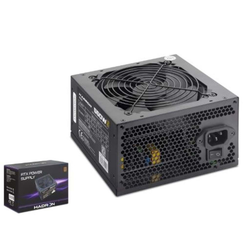 HADRON HD423 PC Power Supply Güç Kaynağı 550W 12 cm Fan ATX 80 Plus Siyah