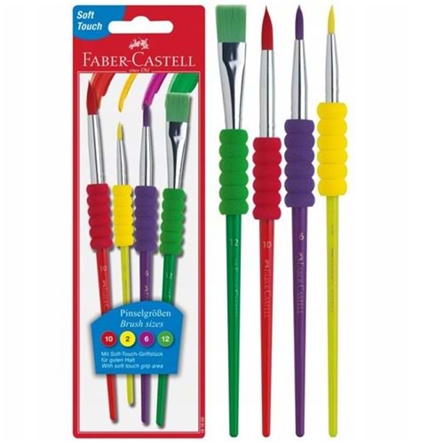 Faber-Castell Fırça Soft Touch 4 Çeşit Uç 10 Lu 5179 481600