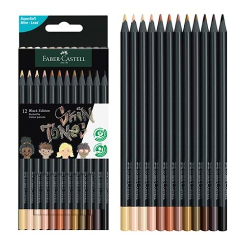 Faber-Castell Boya Kalemi Black Edition Skin Tones 12 Li 5171 116414