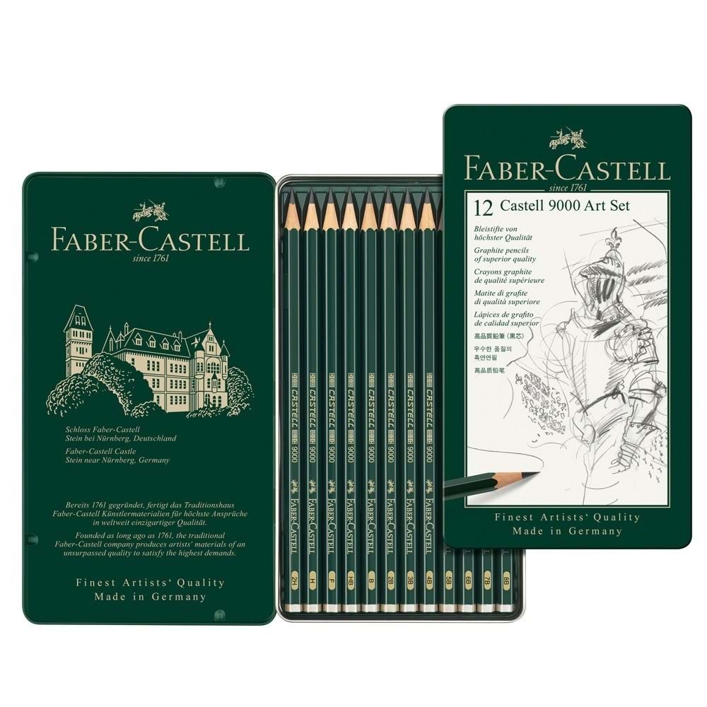 Faber-Castell Castell 9000 Art K.k. Seti (8B-2H)