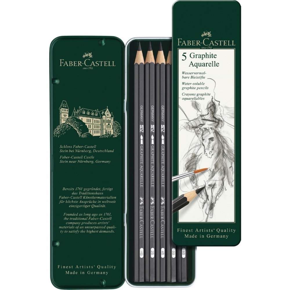 Faber-Castell Çizim Kalemi Grafit Aqr. 5 Li Metal Kt. 5160117805000