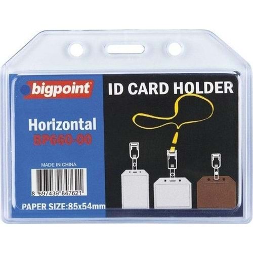 Bigpoint Kart Kabı Soft Yatay 85X54mm Bp660 (1 Adet)