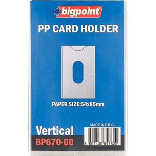 Bigpoint Kart Kabı Kimlik Sürücü Pp BP670 (1 Adet)