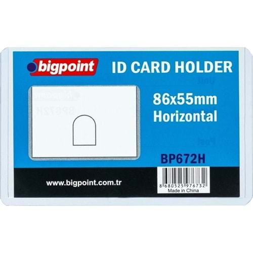 Bigpoint Kart Kabı Kimlik Sürücü Sert Pvc 86x55mm BP672H (1 Adet)