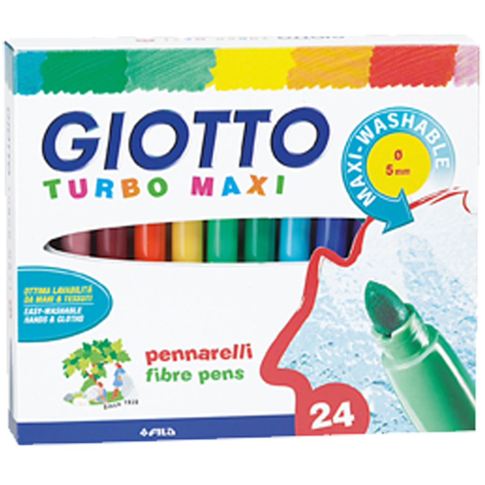 Giotto Keçeli Boya Kalemi Turbo Maxi 24 Renk 455000