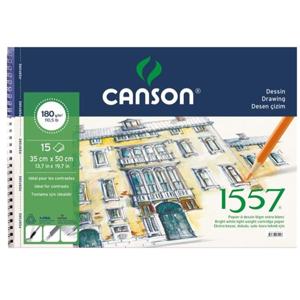 Canson Resim Defteri 1557 Resim Ve Ç.B.180 GR 35x50 15 YP