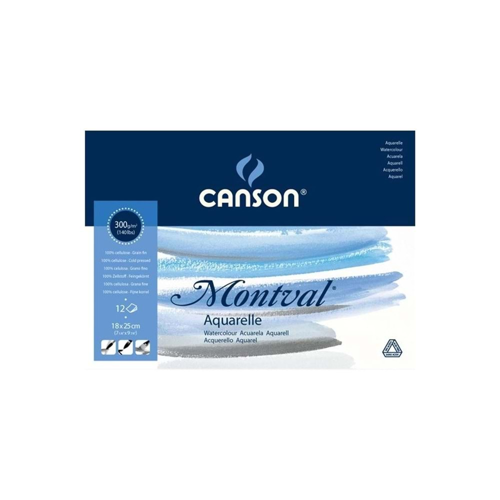 Canson Montval Sulu Boya Blok Pad Canmontv 12 Syf 18x25 300 GR