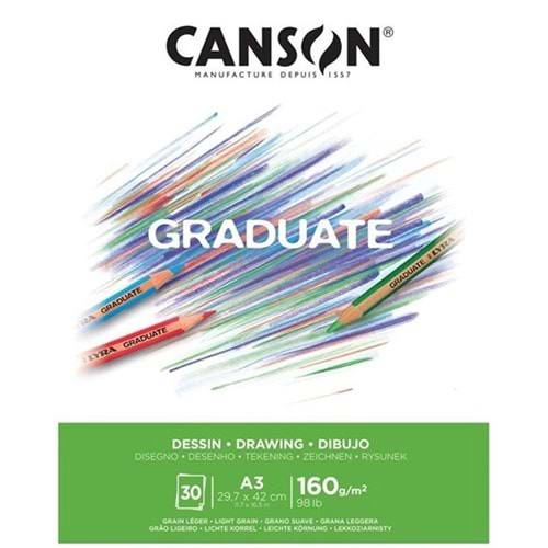 Canson Çizim Bloğu Graduate Dessın Beyaz 30 Syf A3 160 GR