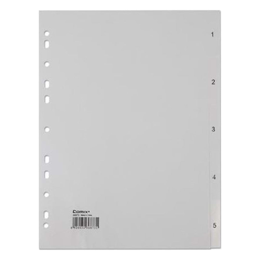 Comix Seperatör 1-5 Rakamlı Plastik A4 Ix905
