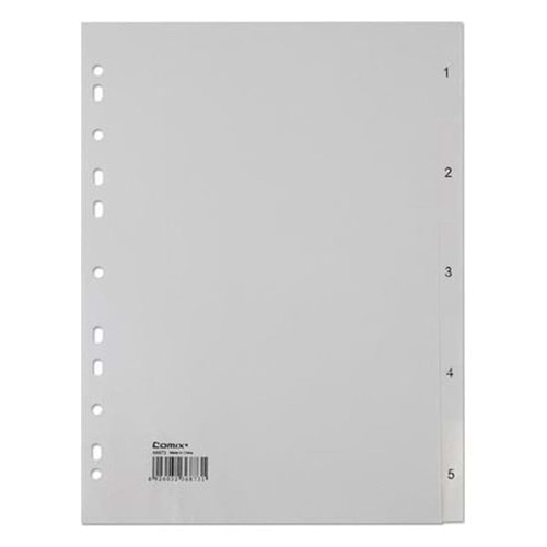 Comix Seperatör 1-5 Rakamlı Plastik A4 Ix905