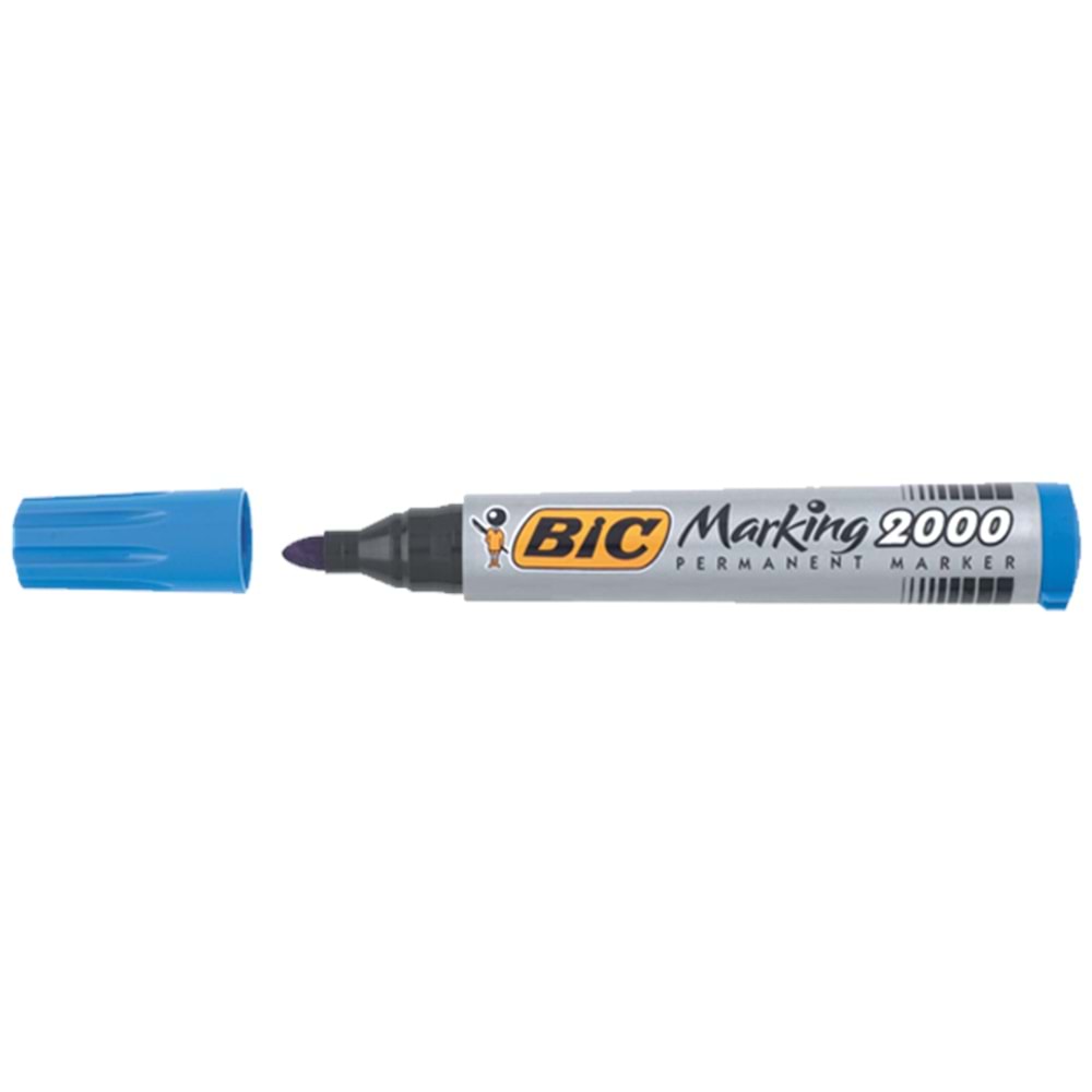 Bic Markör Permanent 1.7 MM Yuvarlak Uçlu Mavi 2000 06 (1 Adet)