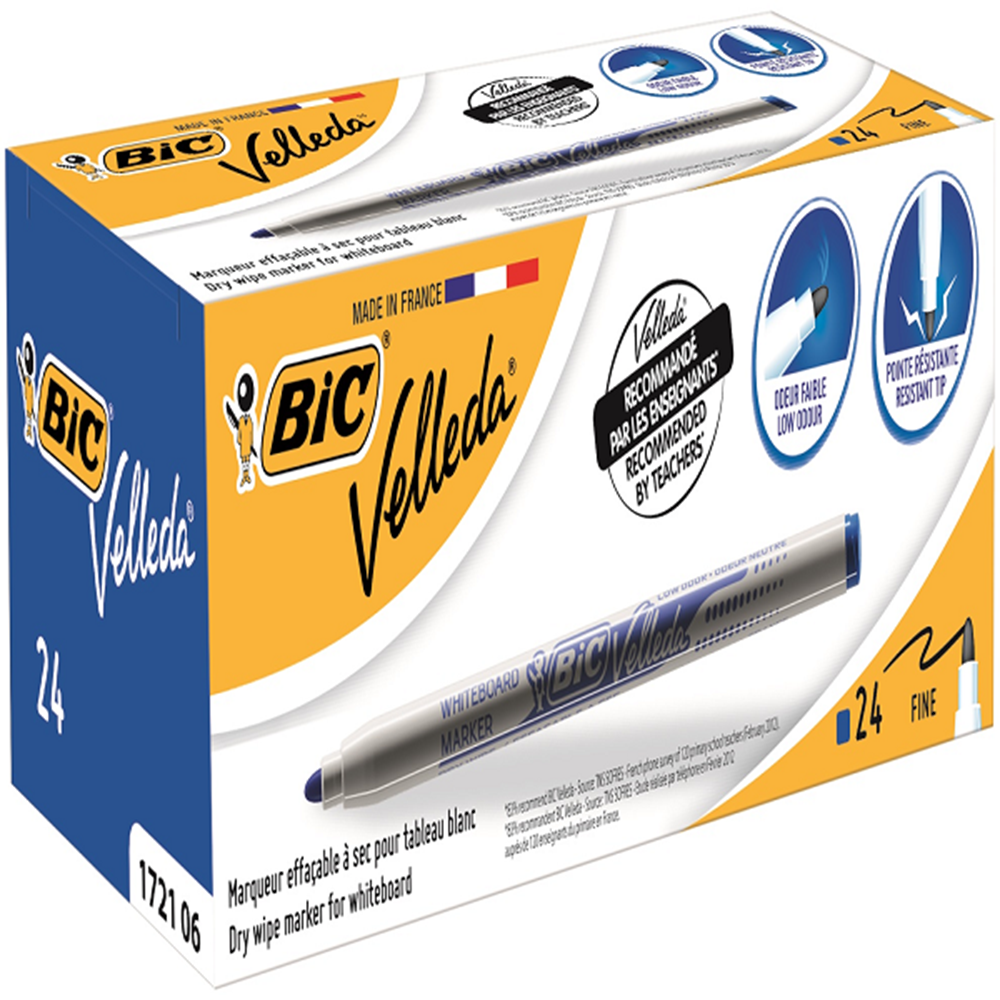 Bic Tahta Kalemi Yuvarlak Uçlu Velleda Mavi 1721 06 (1 Adet)