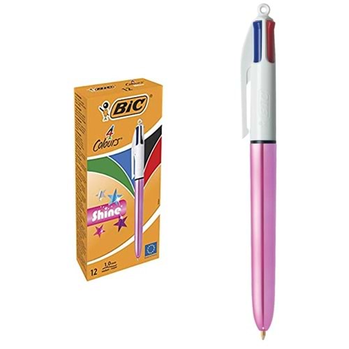 Bic Tükenmez Kalem Shıne 4 Colours Pembe Gövde 951352 (1 Adet)