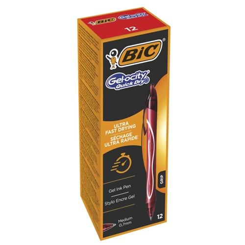 Bic Jel Kalem Basmalı Gelocıty Hızlı Kuruyan 0.7 MM 12 Lİ Kırmızı