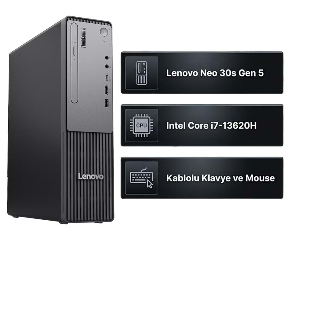 Lenovo ThinkCentre Neo 30s Gen 5 13DJS00L00 Intel Core i7-13620H 16GB 512GB SSD FreeDOS Mini Pc