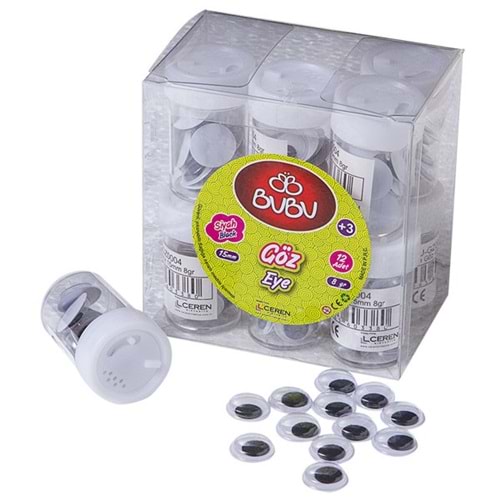 Bu-Bu Siyah Göz 15 mm 8 gr BUBU-GZ0004 (1 Adet)