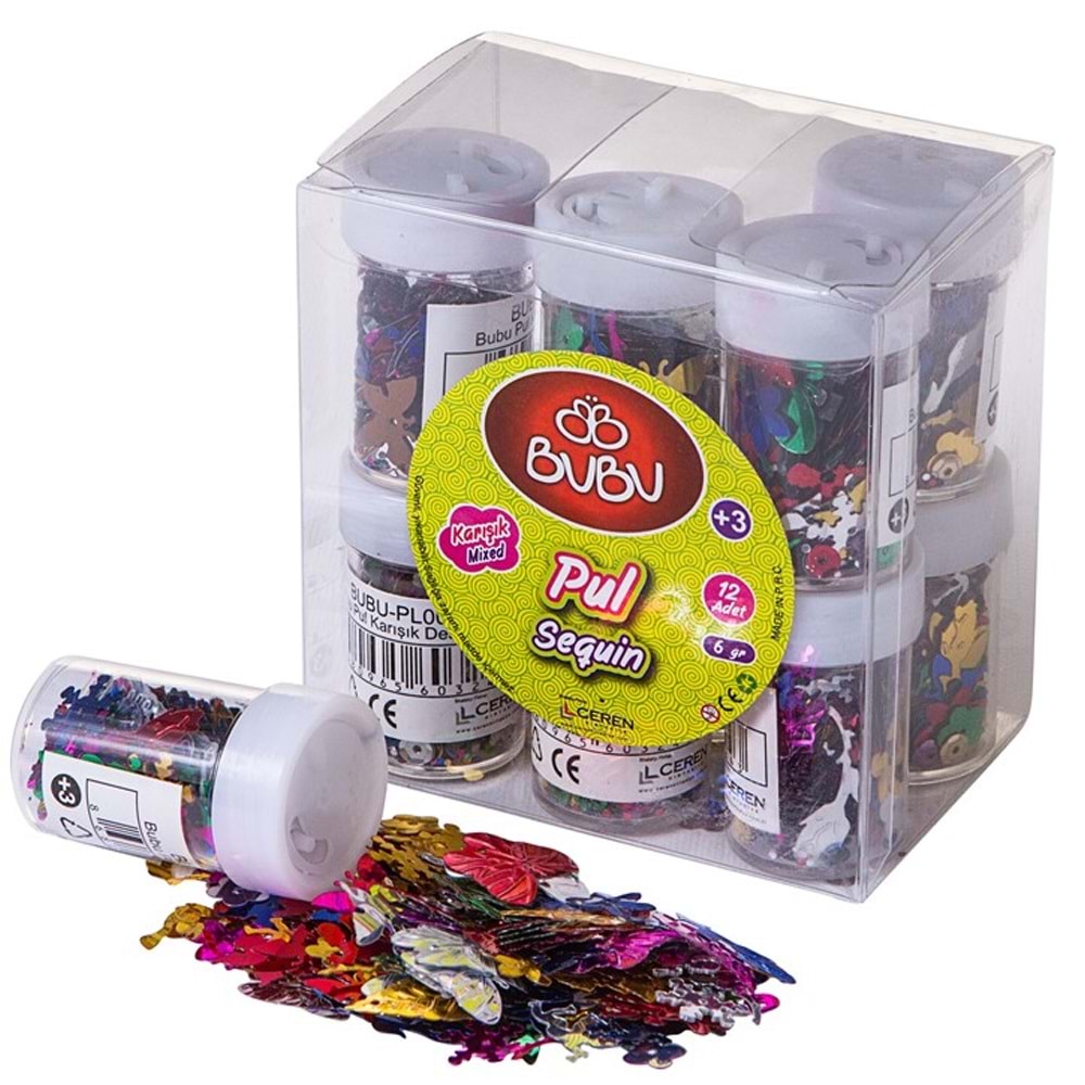 Bu-Bu Pul Karışık Desen 6 gr BUBU-PL0002 (1 Adet)