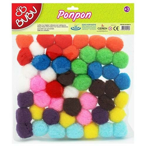 Bu-Bu Pon Pon 3 CM 50 Lİ Karma BU-BU00110