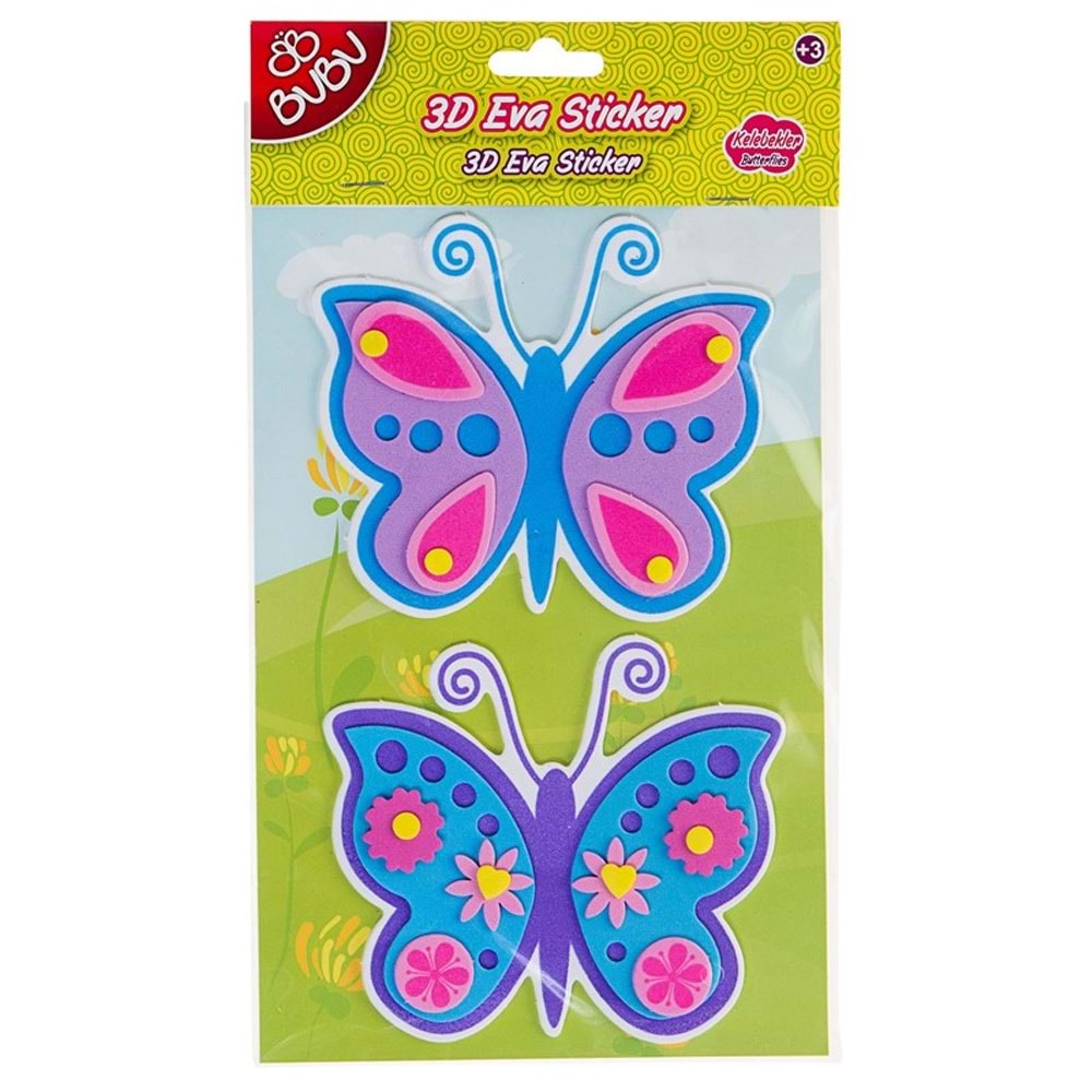 Bu-Bu Eva Sticker 3D Büyük (1 Adet)