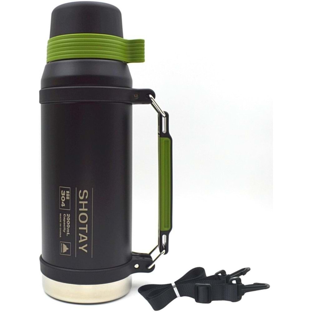 Shotay Camper Large Çelik Termos Mtra2000 Ml (Karışık Renk 1 Adet)