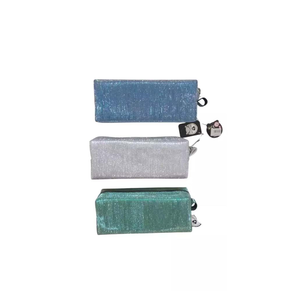 B&D Kalem Çantası Simli Parıltılı Büyük 12 Li Bd-kcs119