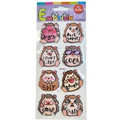 Bu-Bu Emotıons Puffy Stıck Eyelaysh & Message 9x21 BUBU-SWP-1907