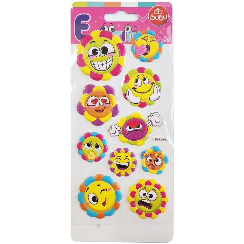 Bu-Bu Emotıons Puffy Stıckers Güneş Çiçekler 9x21 BUBU-SWP-3006