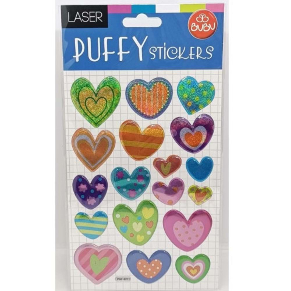 Bu-Bu Stickers Puffy Kalp 20.5X11