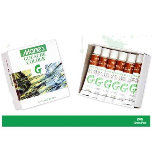 Maries Guaj Boya 12 ML Yeşil Pale (Yeşil Soluk) 503 (1 Adet)