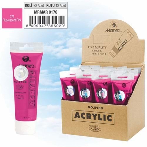 Maries Akrilik Boya 75 ML Fluorescent Pink 815-373