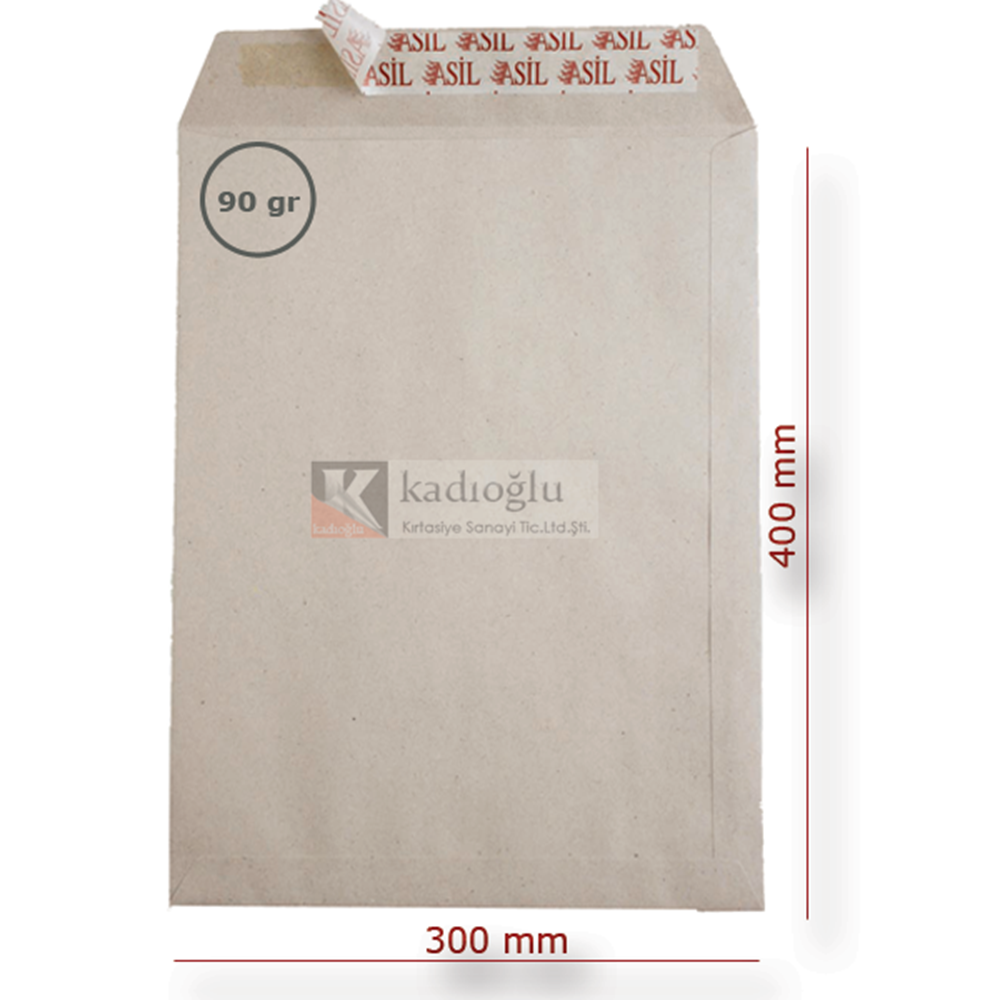 Asil Doğan Torba Zarf İmt Kraft Silikonlu 30x40 90 GR AS-0866 (1 Adet)