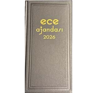 Ece Ticari Ajanda Asya Günlük Çizgili 17x33 2026